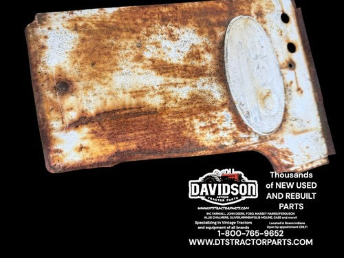 Farmall 560 IH tractor front radiator side hood cover panel w/ emblem Left