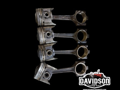 International Farmall 340 Pistons Set W/rods C-135 Antique Tractor