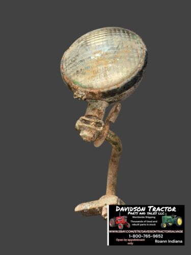 John Deere Headlight With Bracket  Antique Tractor Vintage Headlight