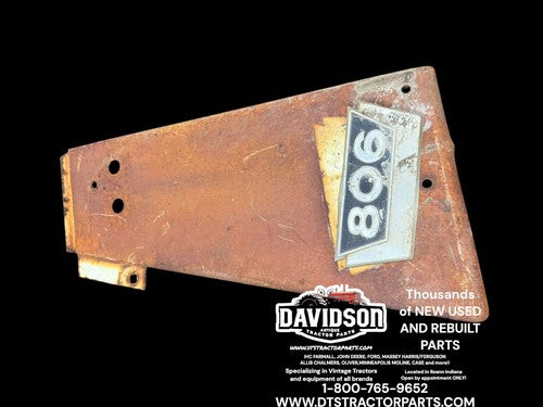 IH Farmall 806 RH Right Radiator Side Panel W/Emblem Antique Tractor