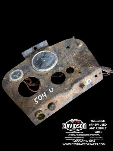 International Farmall 504 IH Utility tractor dash panel w/ tachometer & gauges