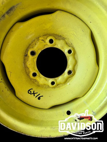 6x16 John Deere 6 Bolt Front Rim Antique Tractor