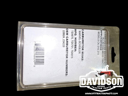 Allis Chalmers D14 D15 Carburetor Repair Kit Marvel Schebler TSX670 TSX701