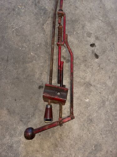 Farmall IH A tractor Vac Vacuum lift control rod w/ handle & mounting bracket