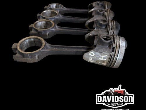 International Farmall 340 Pistons Set W/rods C-135 Antique Tractor