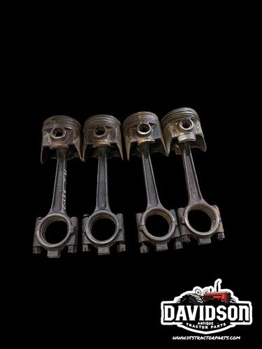 International Farmall 340 Pistons Set W/rods C-135 Antique Tractor