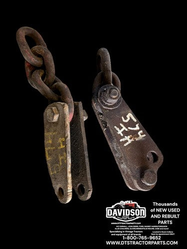 International 574 Hitch Stabilizer Chain Brackets Pair Antique Tractor