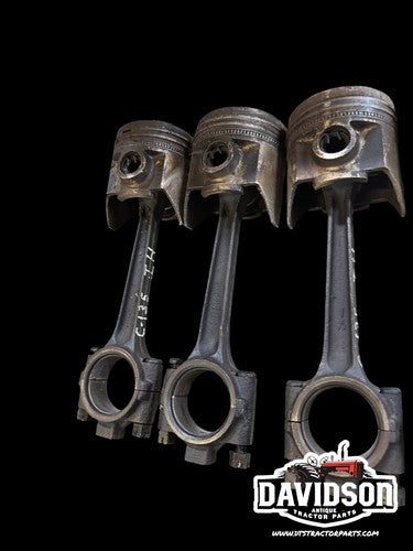 International Farmall 340 Pistons Set W/rods C-135 Antique Tractor