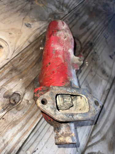 Farmall Super M IH tractor thermostat housing holder bracket tube to radiator