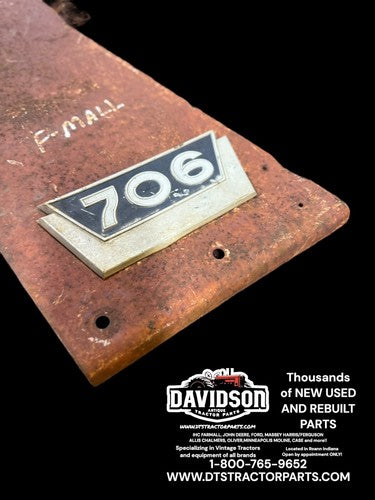 Farmall 706 Tractor front IH Left radiator hood side panel Antique Tractor