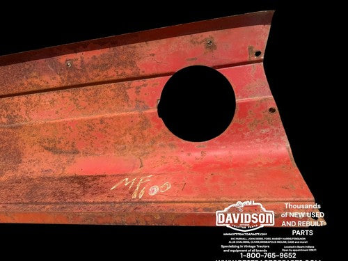 1100 Massey Ferguson Right Hand Hood Engine Cover Antique Tractor