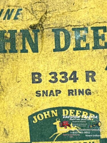 Genuine John Deere B334R New Old Stock Snap Ring Antique Tractor