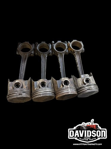 International Farmall 340 Pistons Set W/rods C-135 Antique Tractor