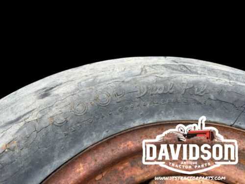 2 Rib 6.00x 16 Co-Op Tire On 6 Bolt Rim Antique Tractor