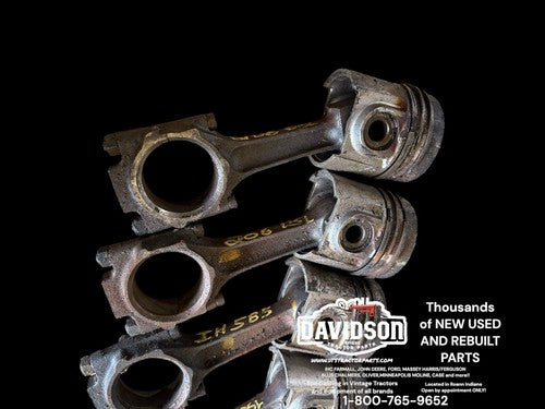 International 585 D206 Pistons/Connecting Rods Set Antique Tractor