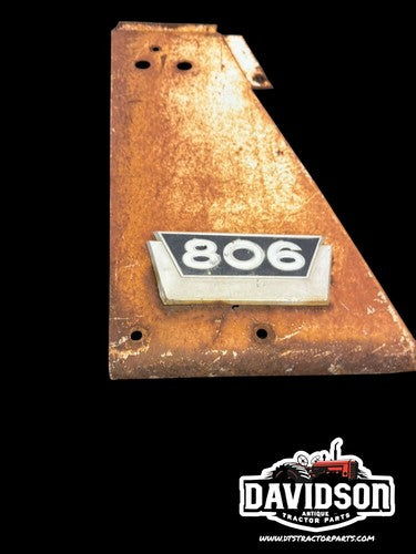 Farmall 806 Tractor IH IHC radiator Left side cover panel W/Emblem