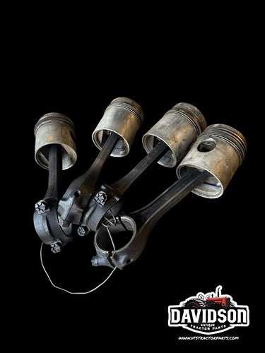 Case 730 Diesel Pistons W/rods Set Antique Tractor