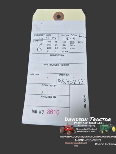Genuine John Deere AR40255 New Old Stock Piston Ring Set