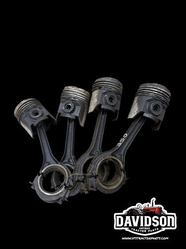International Farmall 350 Tractor engine motor pistons W/connecting Rods