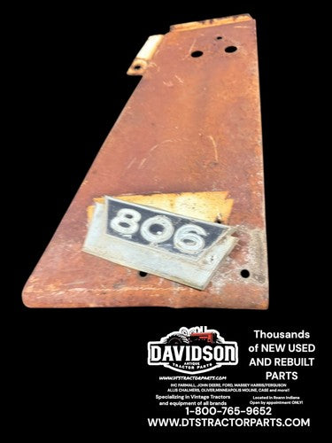 IH Farmall 806 RH Right Radiator Side Panel W/Emblem Antique Tractor