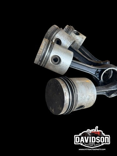 Case 730 Diesel Pistons W/rods Set Antique Tractor