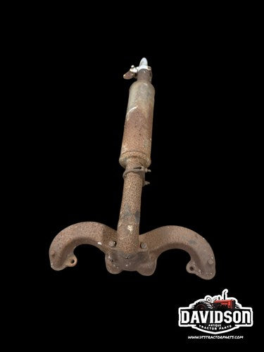 Case 400 401 Diesel Tractor engine motor exhaust manifold w/ pipe