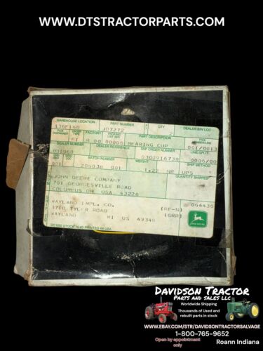 NOS JOHN DEERE TIMKEN TRACTOR 50 80-830-420-430 1010 B BR M CUP JD7272R
