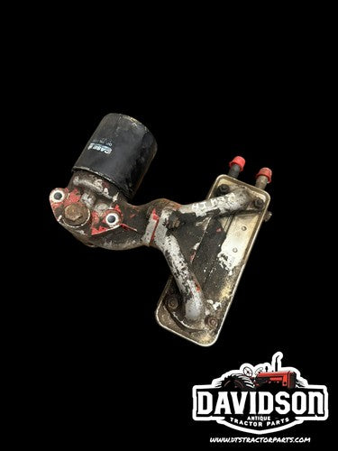 International 884 Oil Cooler W/ Filter Base And Manifold Antique Tractor