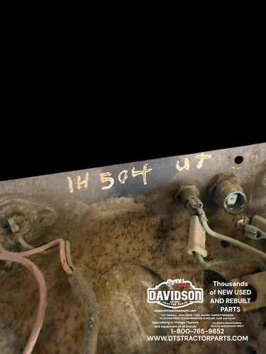 International Farmall 504 IH Utility tractor dash panel w/ tachometer & gauges