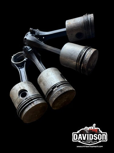Case 730 Diesel Pistons W/rods Set Antique Tractor