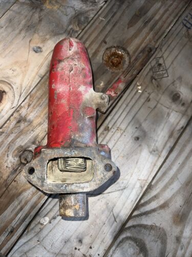 Farmall Super M IH tractor thermostat housing holder bracket tube to radiator