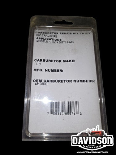 Carburetor Repair Rebuild Kit For International Farmall IH H O4 W4 I4 HV Tractor