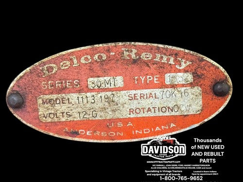 IH Farmall 826 310 German Diesel Good Used Starter 1113197 Antique Tractor