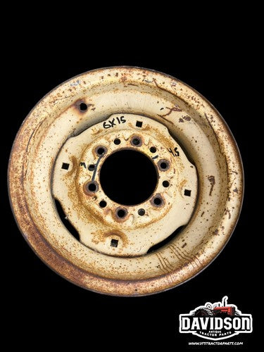 6X15 6 Bolt Front Tractor Rim Antique Tractor 4.5 Inch Center Hole