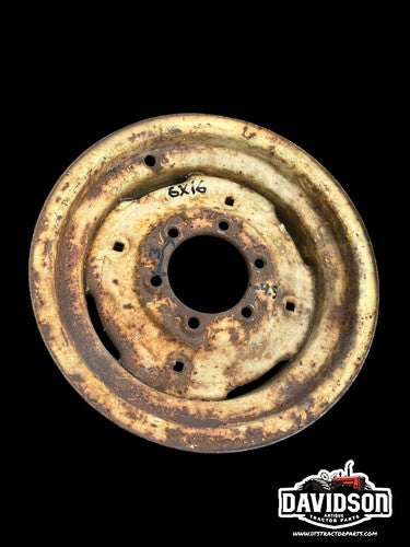6X16 6 Bolt Front Tractor Rim Antique Tractor 4.5 Inch Center Hole