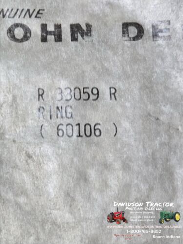 R33059R Snap Ring Genuine John Deere New Old Stock