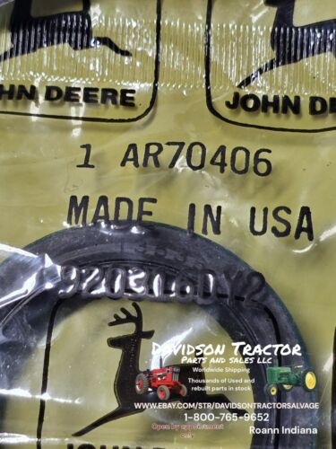 Genuine John Deere AR70406 New Old Stock SEAL