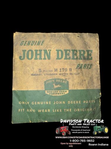 H179R John Deere NOS Water Pipe To Block Gasket For H Pack Of 5