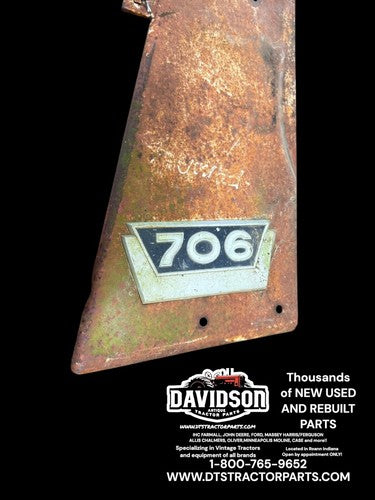 Farmall 706 Tractor front IH Right radiator hood side panel Antique Tractor