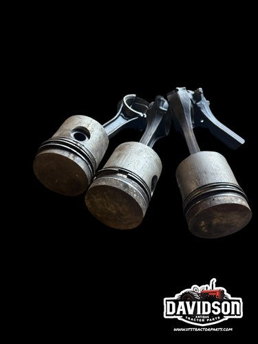 Case 730 Diesel Pistons W/rods Set Antique Tractor