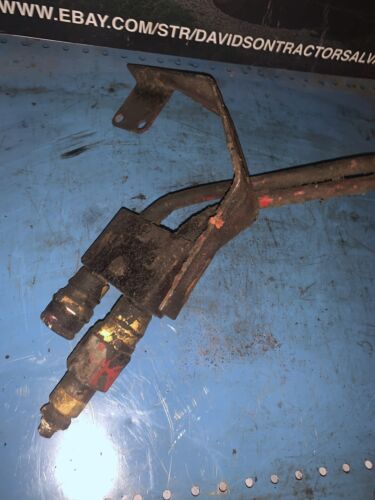 Farmall 300 350 IH tractor front steel hydraulic lines & mounting bracket