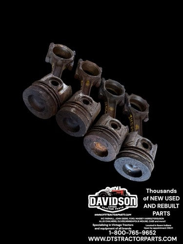 International 585 D206 Pistons/Connecting Rods Set Antique Tractor