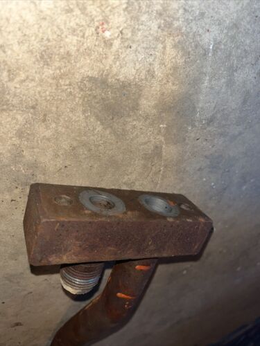 International Farmall 444 IH tractor ORIG steel hydraulic line connector to pump