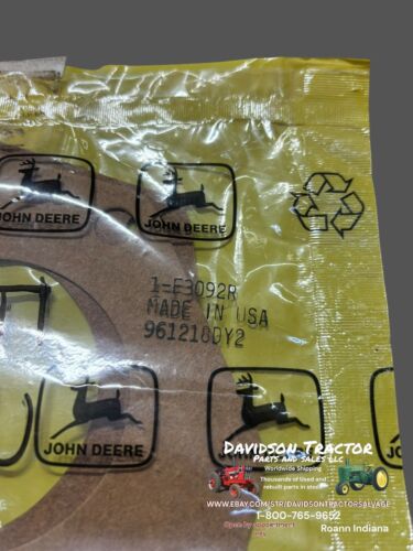 GENUINE JOHN DEERE TRACTORS 720-730 720D-730D Air Cleaner GASKET F3092R