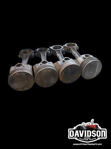 International Farmall 340 Pistons Set W/rods C-135 Antique Tractor