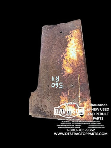 Farmall 560 IH tractor front radiator side hood cover panel w/ emblem RIGHT
