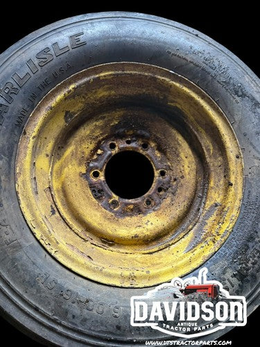 6.00x16 John Deere A,B,G Front Rim/Tire Antique Tractor