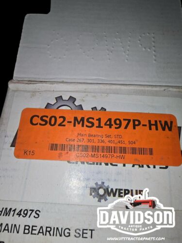 Main Bearing Set Case 267, 301, 336, 401, 451, 504 MS1495P STD