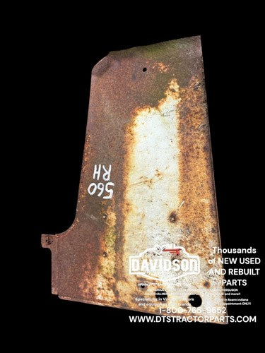 Farmall 560 IH tractor front radiator side hood cover panel w/ emblem RIGHT
