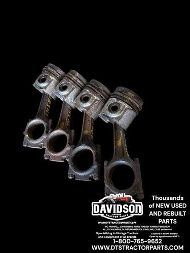 International 585 D206 Pistons/Connecting Rods Set Antique Tractor